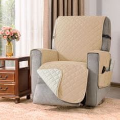 HOME & MARKER® Elastična navlaka za fotelju, periva i protuklizna zaštita protiv dlaka i mrlja | LUXSIT, bež