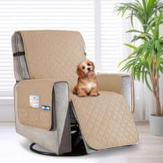 HOME & MARKER® Elastična navlaka za fotelju, periva i protuklizna zaštita protiv dlaka i mrlja | LUXSIT, bež