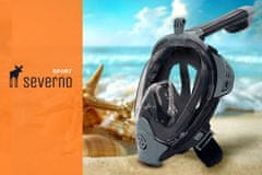 Severno Maska za ronjenje i snorkeling BARRACUDA S/M za cijelo lice