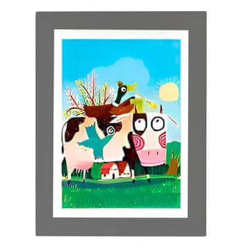 HOME & MARKER® Okvir za dječje crteže i fotografije, zidni drveni okvir s pohranom za A4 radove (33x24 cm) | FRAMELET