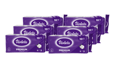 Violeta Premium toaletni papir, troslojni, pamuk, 6x pakiranja od 10 rola