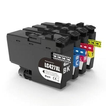 Toner123 Komplet Brother 4x LC427XL / HL-J6010DW / MFC-J5955DW, MFC-J6955DW, MFC-J6957DW, MFC-J6959DW zamjenske tinte (4) - crna XL, cijan XL, magenta XL, žuta XL