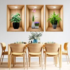 HOME & MARKER® 3D zidne naljepnice za dekoraciju doma, samoljepljive, otporne na kidanje, set 3 uzorka | VASUART