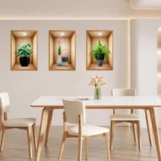 HOME & MARKER® 3D zidne naljepnice za dekoraciju doma, samoljepljive, otporne na kidanje, set 3 uzorka | VASUART