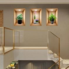 HOME & MARKER® 3D zidne naljepnice za dekoraciju doma, samoljepljive, otporne na kidanje, set 3 uzorka | VASUART