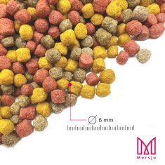 Mersjo Hrana za vrtne ribe, koi šarane, Mersjo Pond pellet MIX 5kg 6mm