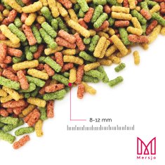 Mersjo Hrana za vrtne ribe, koi šarane, Mersjo Pond sticks MIX 1,3 kg 9 l