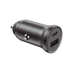 Ksix Auto punjač USB-C i USB-A, PD 20W, 1.0m, ultra brzi