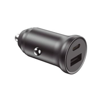 Ksix Auto punjač USB-C i USB-A, PD 20W, 1.0m, ultra brzi