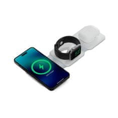 Ksix Bežični punjač 3 u 1, sklopivi, MagSafe kompatibilan, brzo punjenje, Qi