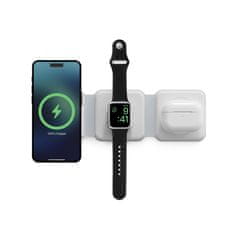 Ksix Bežični punjač 3 u 1, sklopivi, MagSafe kompatibilan, brzo punjenje, Qi