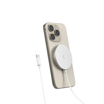Ksix Bežični punjač MagniBoost, Apple MagSafe, 2.0, metalna obrada, 1 m, 15 W