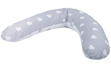 BUBABA jastuk za trudnice, srca, sivi (83914)