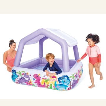 Intex Napuhani akvarijski bazen s krovom 157 x 157 x 122 cm 57470