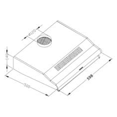 Berdsen Kuhinjska napa za ispod ormarića - 60 cm apsorber BE-10-A INOX
