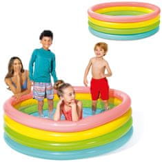 Intex Napuhljivi bazen Rainbow s 4 prstena 168 x 46 cm 56441