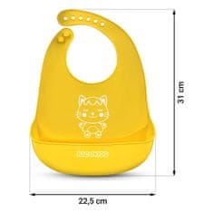 Ricokids Ricokids silikonski podbradnik za hranjenje žuti