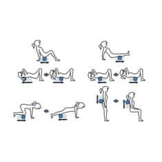 Neo-Sport Dvostruka lopta za masažu i fitness NS-966 crno-plava