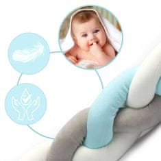 Ricokids Ricokids ogrtač za dječji krevetić 2m - plavo-siv