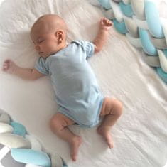 Ricokids Ricokids ogrtač za dječji krevetić 2m - plavo-siv