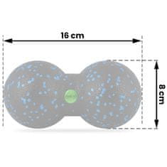 Neo-Sport Dvostruka lopta za masažu i fitness NS-966 crno-plava