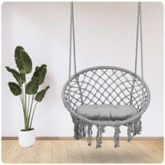 Sofotel Viseća vrtna ljuljačka BOHO siva + jastuk