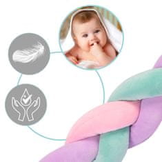 Ricokids Ricokids marama za dječji krevetić 3m - mint-roza-ljubičasta