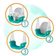 Ricokids Ricokids 3-u-1 ljuljačka u obliku slona, tirkizna