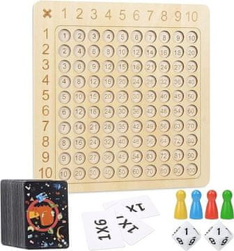 JOJOY® Namizna igra množenja do 100, edukativna matematička igra za djecu, učenje poštevanke | FUNMATH