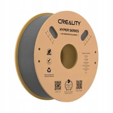 Creality Filament Hyper PLA 1,75 mm, 1 kg, siva