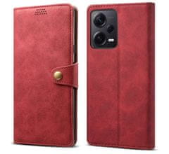 LENUO Usnjen klapovni ovitek za Redmi Note 12 Pro+ 5G red