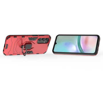 LENUO Ovitek Armor za Samsung Galaxy A15 4G/5G, crveni