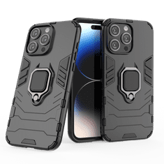 LENUO Ovitek Armor za iPhone 15 Pro Max, crni