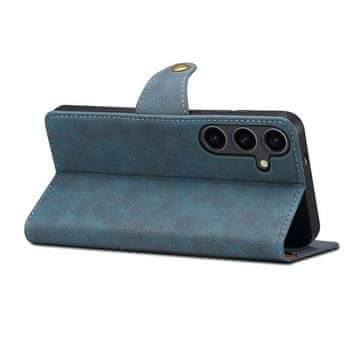 LENUO Usnjen ovitek za Samsung Galaxy S24+, modra