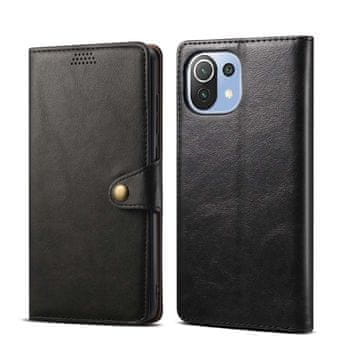 LENUO Usnjeni klapovni ovitek za Xiaomi Mi 11 Lite, crni