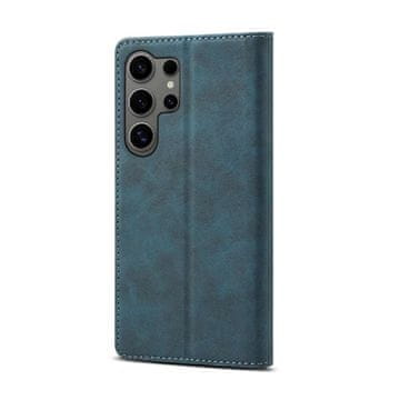 LENUO Usnjen ovitek za Samsung Galaxy S24 Ultra, klapovni, modra