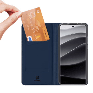 Dux Ducis Usnjen ovitek za Redmi Note 14 Pro 4G moder