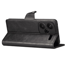 LENUO Usnjen ovitek za Redmi Note 13 Pro+ 5G crni