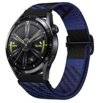 LENUO Univerzalni silikonski remen 20 mm crno-moder