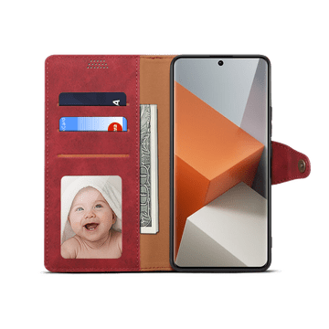 LENUO Usnjen klapovni ovitek za Redmi Note 13 Pro+ 5G red