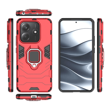 LENUO Ovitek Armor za Redmi Note 14 5G crveni