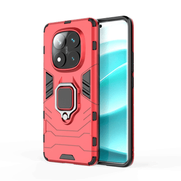 LENUO Ovitek Armor za Redmi Note 14 Pro 5G crveni