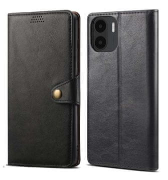 LENUO Usnjen klapovni ovitek za Redmi A1/A2, crna