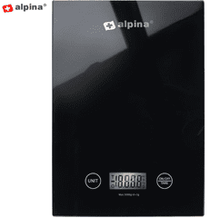 digitalna kuhinjska vaga, do 5 kg, crna