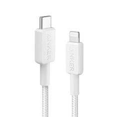 Anker kabel, USB-C na Lightning, pleteni, 0,9 m, bijeli (A81B5G21)