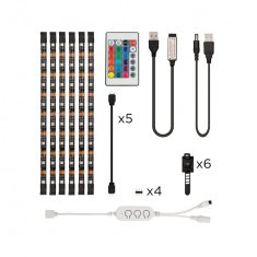Ksix ColorLed TV traka, 16 RGB boja i 4 dinamička načina boja, daljinski, 3m