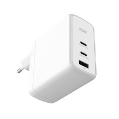 Ksix Gan ultrabrzi zidni punjač 100W PD & PPS, 2 x USB-C + 1 x USB-A, bijeli
