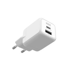 Ksix Gan ultrabrzi zidni punjač 20W PD & PPS, 1 x USB-C + 1 x USB-A, bijeli