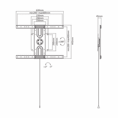 S-box Zidni stalak PLB-1246F
