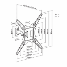S-box Zidni stalak LCD-441